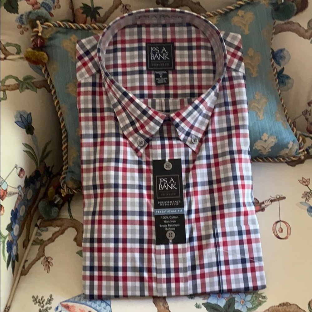 New! Jos. A. Bank, Plaid / Checked, Shirt